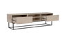 Hanah Home Escape 180 Soporte de TV Negro y Travertino
